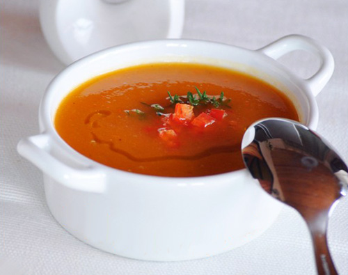 Крем-суп из тыквы со сладким перцем